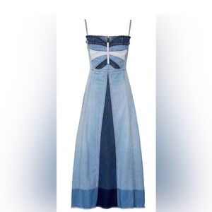 Red Valentino Multitoni And Riserva Denim Dress